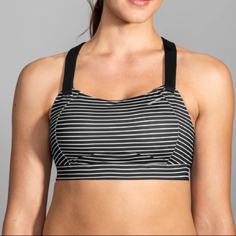 Brooks Juno Striped Athletic Bra 38C
